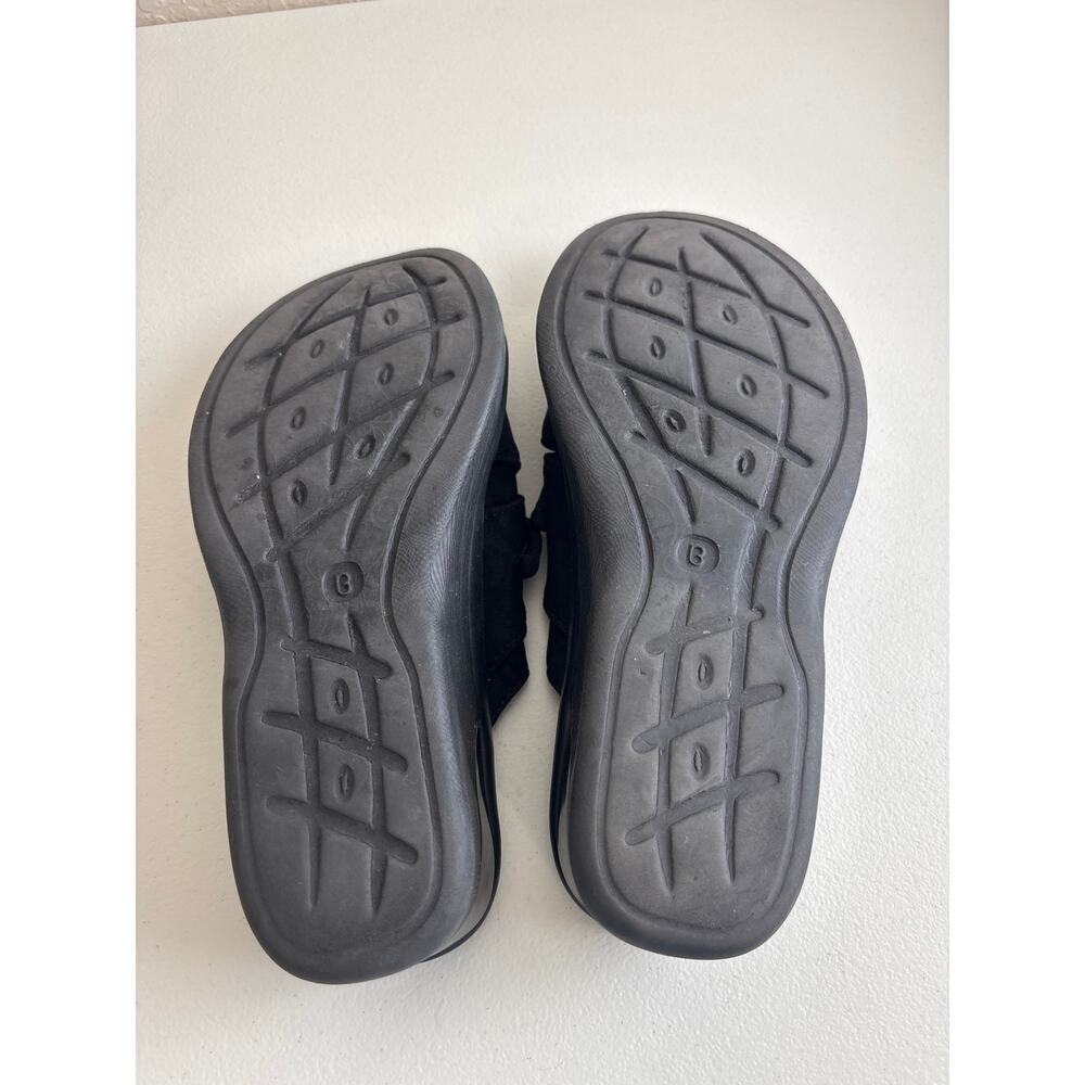 Bzees Black Bow Slide Sandals 8.5M Wedge Comfort Slip On EU 39 - Picture 6 of 7